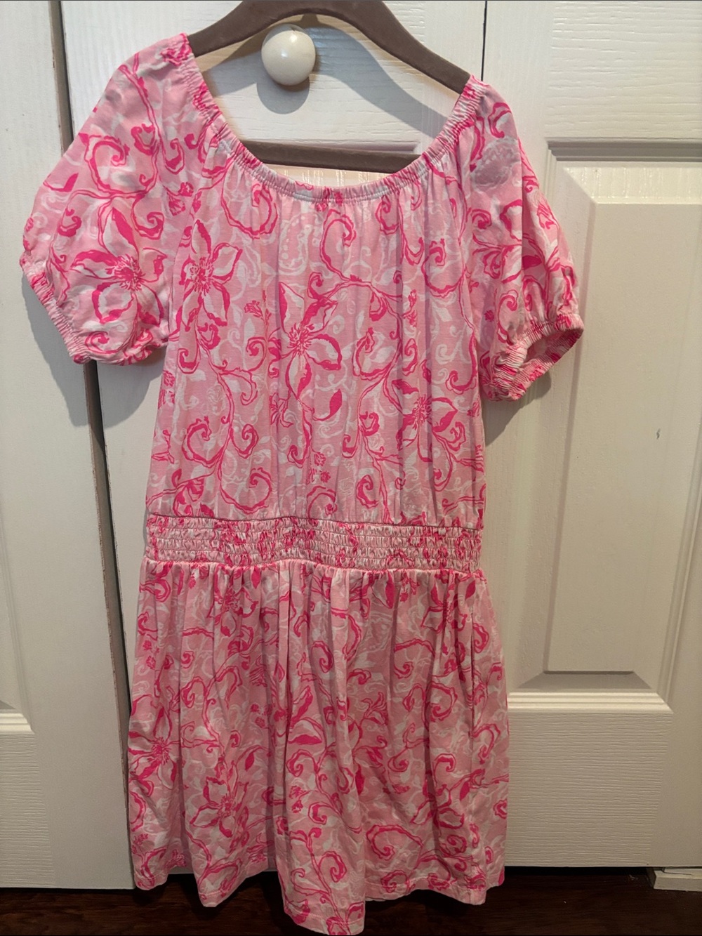 Lilly Pulitzer Pink and White Floral Print Kids Dress